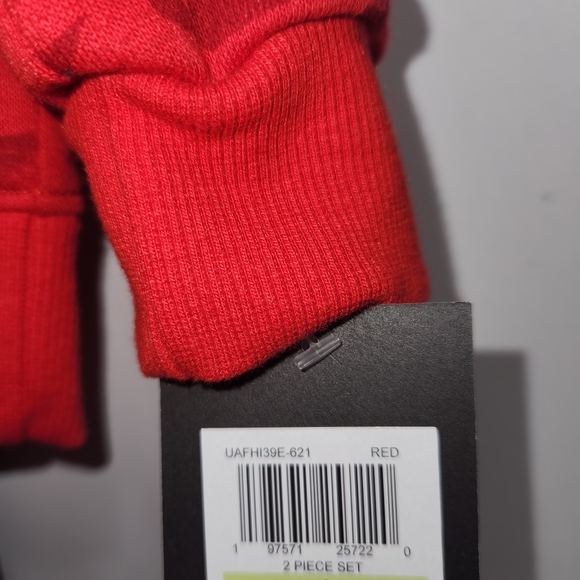 Under Armour Red Camouflage Sweatshirt Hoodie With Black Sweatpants - Picture 4 of 6